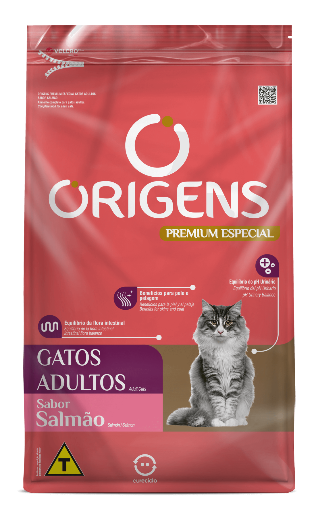 Alimento Origens Premium Especial Gato Adulto Sabor Salmón