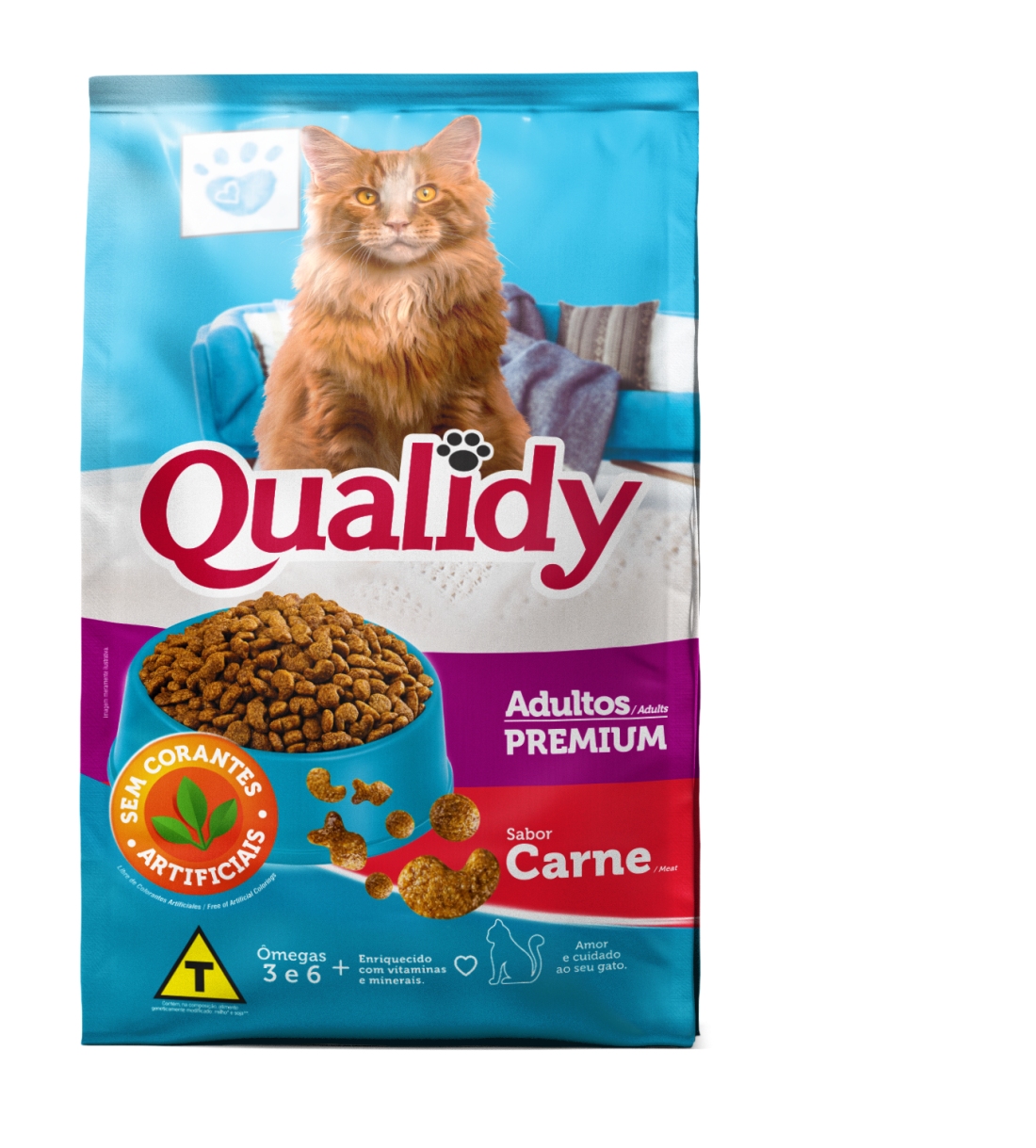 Alimento Qualidy Premium Gato Adulto Sabor Carne