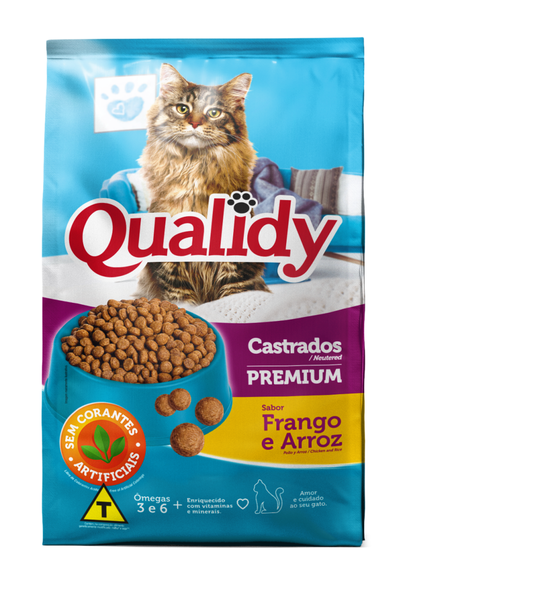 Alimento Qualidy Premium Gato Castrado Sabor Pollo y Arroz