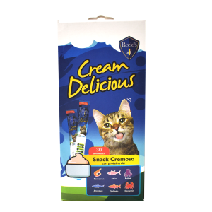 Paquete de tubitos de Cream Delicious Snack Cremoso para Gato 420g