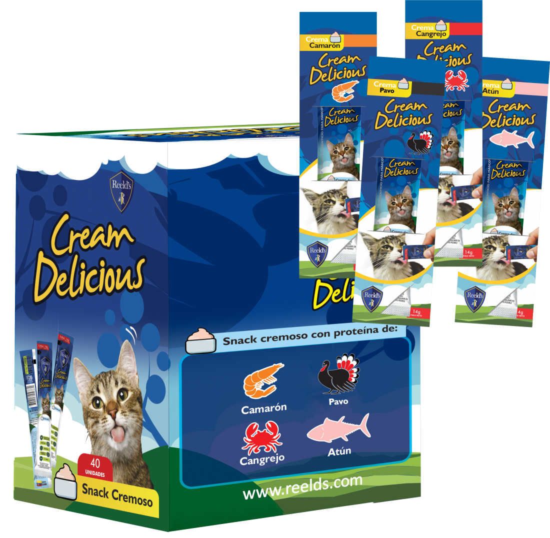 Envase de Cream Delicious Snack Cremoso para Gato 560g