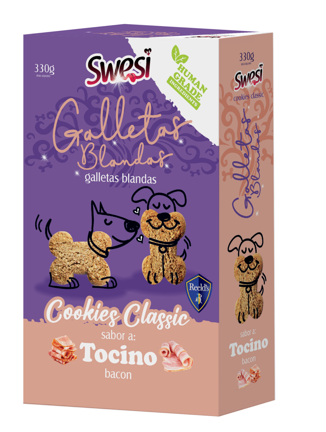 Caja de carton de Swesi Cookies Classic Human Grade Tocino 330g