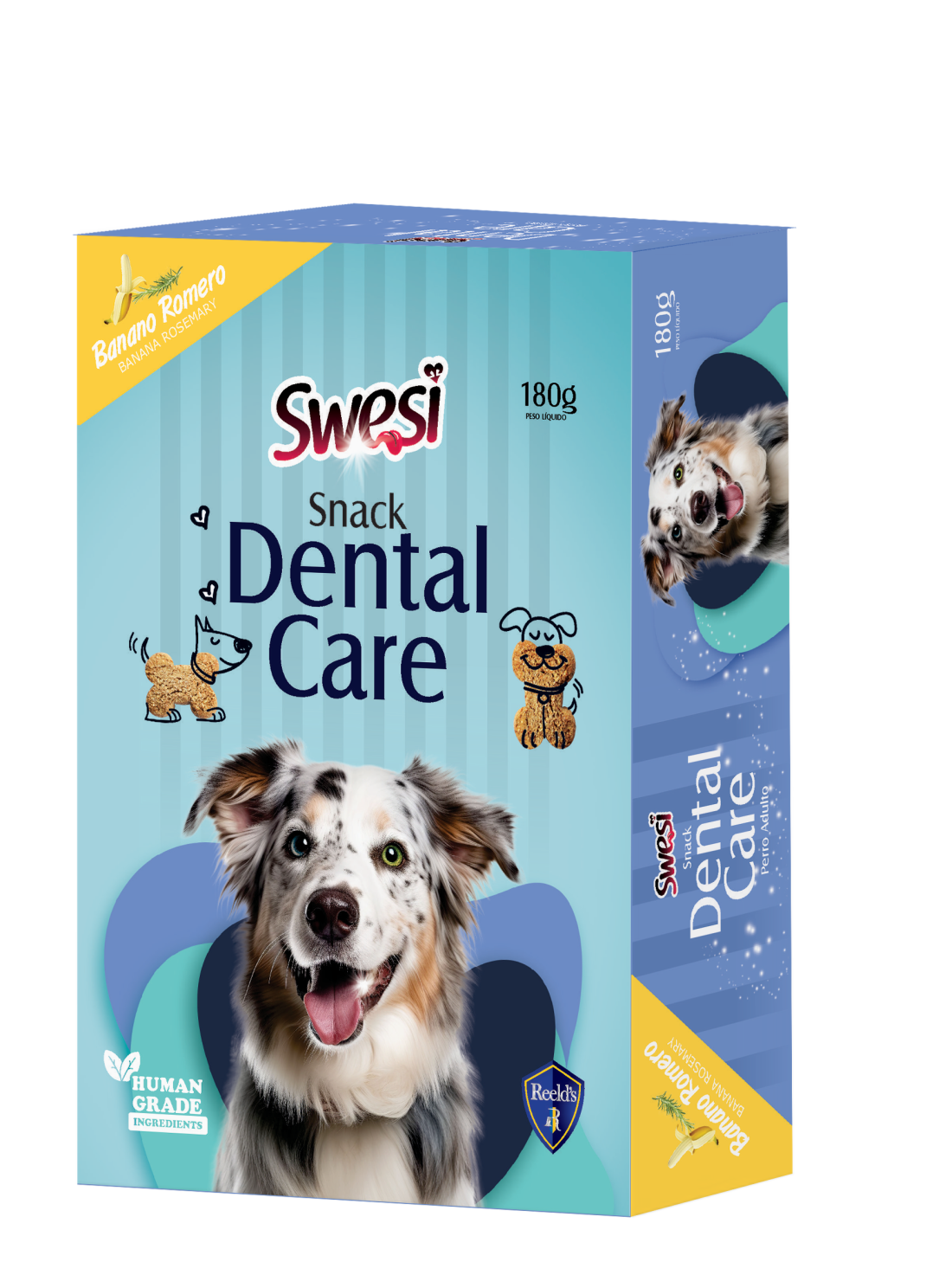Caja de Swesi Cookies Dental Care Banana Romero180g