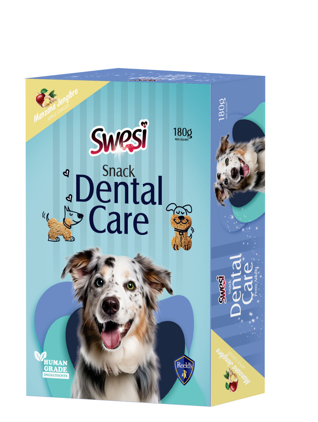 Caja de Swesi Cookies Dental Care Manzana Jengibre 180g