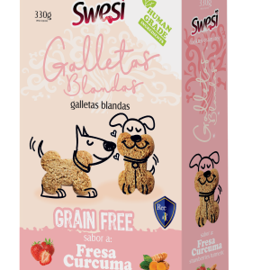 Caja de Swesi Cookies Grain Free Fresa Cúrcuma 330g
