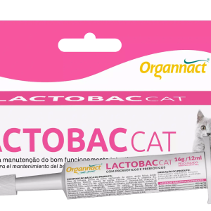 Caja con jeringa de Lactobac Cat de Organnact suplemento vitamínico