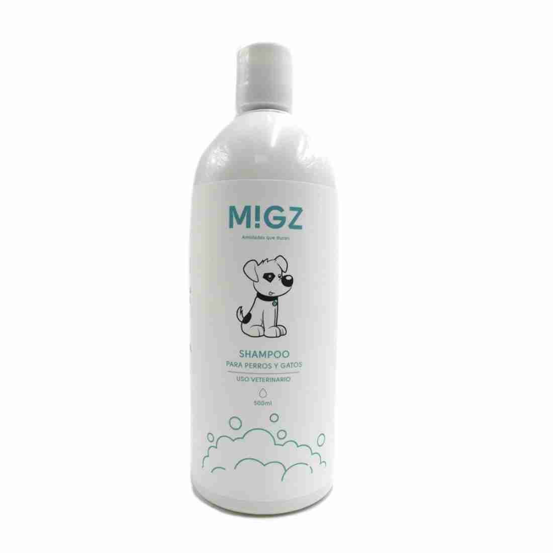 Botella de MIGZ Shampoo para Perros y Gatos Uso Veterinario 500ml