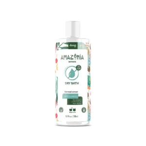 Botella transparente de amazonia senses dry bath shampoo baño seco avena 500ml 2214