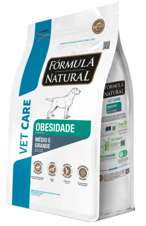Bolsa de alimento fórmula natural vet care obesidad para perros medio y grande