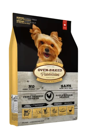 oven baked tradition senior & weight management small breed left