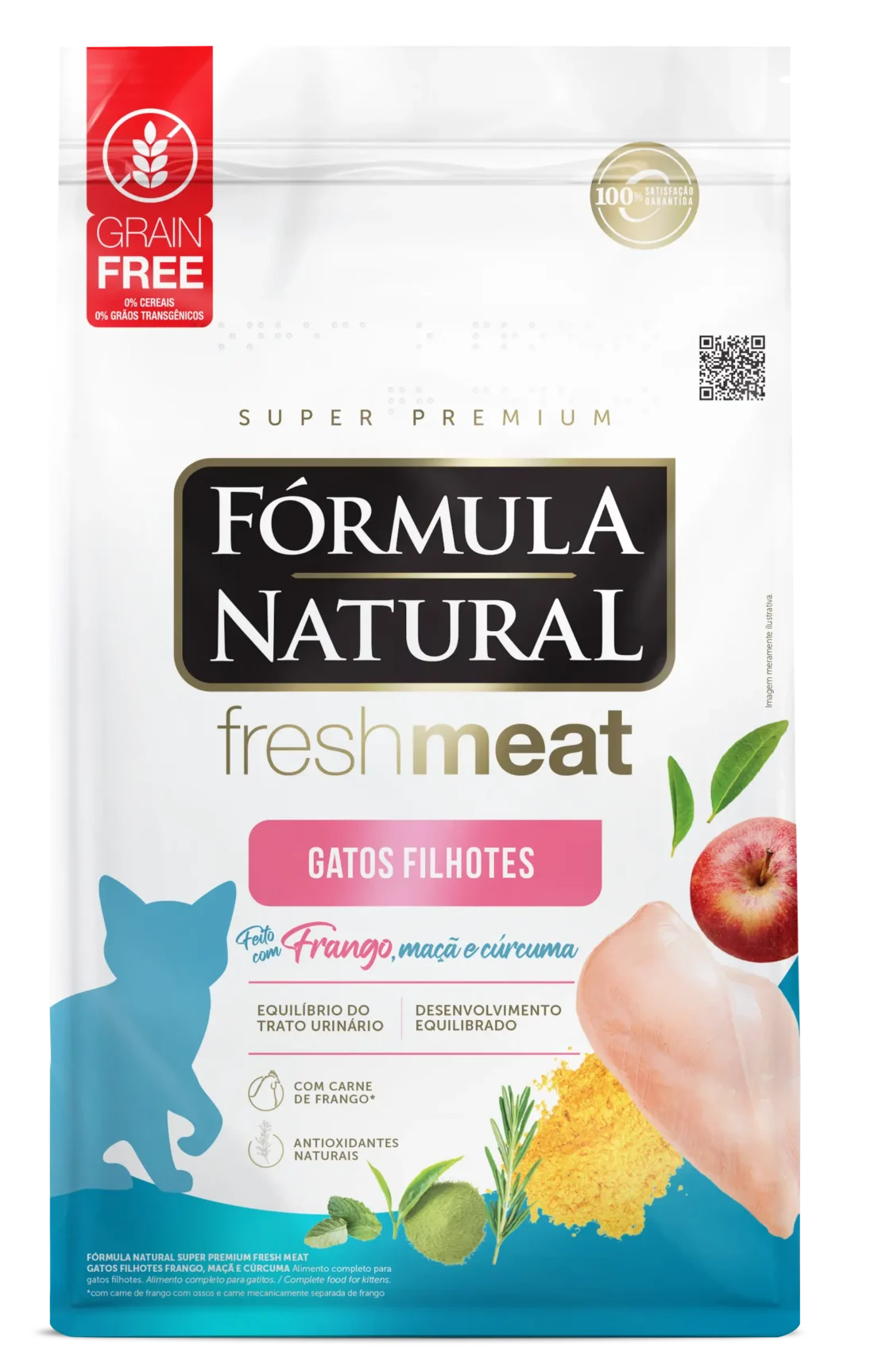 Bolsa de alimento Fórmula Natural fresh meat Gato Cachorro Grain Free Pollo