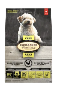 Bolsa de alimento con imagen de perrito pequeño con Oven-Baked Tradition Grain-Free Small Breed - Chicken