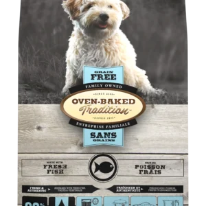 Bolsa de alimento Oven-Baked Tradition Grain-Free Small Breed - Fish con imagen de perrito pequeño